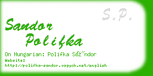 sandor polifka business card